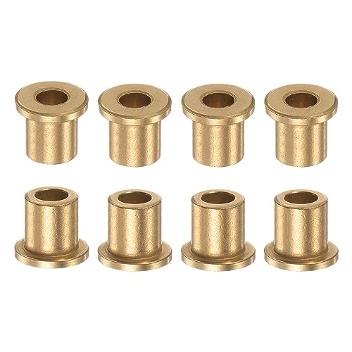 QUARKZMAN 8Stk Flansch Lager Hülse 6mm Bohrung 10mm AD 12mm Länge 2mm Flansch Dicke Bronze Buchse Selbstschmierende Gleitbuchsen Hülse für Industrieanlagen von QUARKZMAN