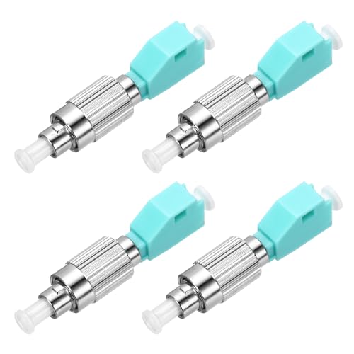 QUARKZMAN Glasfaserkoppler FC-Stecker auf LC-Buchse OM3 Multimode-Simplex-Glasfaserkabeladapter Glasfaserkonverter-Steckverbinder für Netzwerk-Internet, 4er-Pack von QUARKZMAN