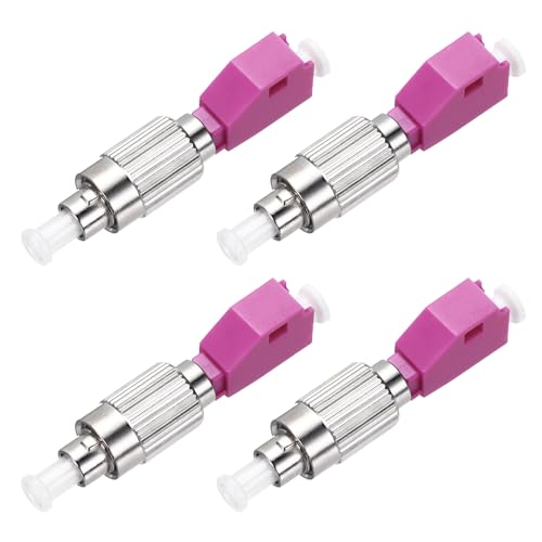 QUARKZMAN Glasfaserkoppler FC-Stecker auf LC-Buchse OM4 Multi-Mode Simplex Glasfaserkabeladapter Glasfaserkonverter Steckverbinder für Netzwerk Internet, 4er Pack von QUARKZMAN