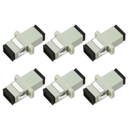 QUARKZMAN Glasfaserkoppler SC/UPC Multi-Mode Simplex Glasfaserkabeladapter Glasfaserstecker für Netzwerk Internet, 6er Pack von QUARKZMAN