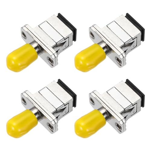 QUARKZMAN Glasfaserkoppler ST auf SC Single Mode Simplex Glasfaserkabeladapter Glasfaserkonverter Stecker für Netzwerk Internet, 4er Pack von QUARKZMAN