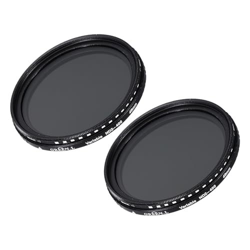 QUARKZMAN ND2-400 Objektivfilter Variabler Neutraldichtefilter 49mm Kreisförmiger ND-Filter Graufilter für Kamerafotografie Objektiv 2 Stück von QUARKZMAN