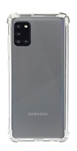 QUITECO Hülle für Samsung Galaxy A31, Handyhülle Transparent Silikon, Durchsichtig Verstärkte Ecken von QUITECO