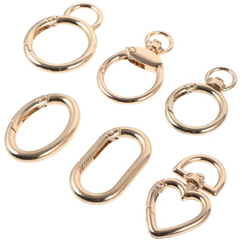 QUMIIRITY 6 Stück Zinklegierungspugelspule Haken Schnappen Schlüssel Offener Ring Für Federverschlüsse Sechs Lanyards Für Schließe Schnapp-Schwenk-festringe Runden Golden QUMIIRITY 6 Stück Zinklegierungspugelspule Haken Schnappen Schlüssel Offener Ring Für Federverschlüsse Sechs Lanyards Für Schließe Schnapp-Schwenk-festringe Runden Golden von QUMIIRITY