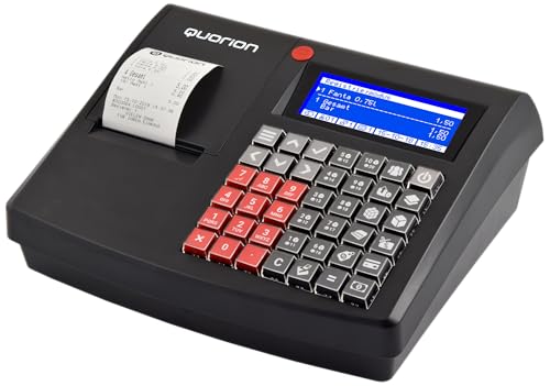 QUORiON Kassensystem QMP 60 Registrierkasse inklusive TSE USB-Stick mit 3 Jahren Laufzeit, progr. Tastatur und Software für Handel, Kiosk, Friseur, Bäckereien von QUORiON