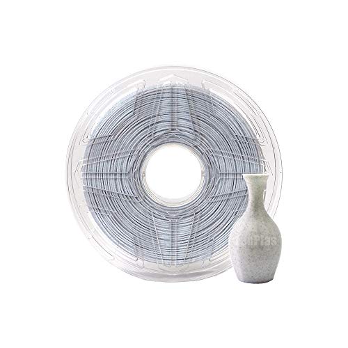 LeoPlas PLA Filament 2.85mm 1kg für 3D-Druckmaterial Druckerzubehör (Weiß Marmor) von QWERTYUIOP