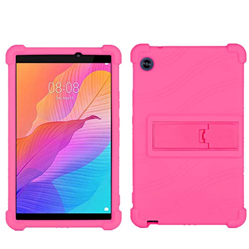 QYiD Hülle für Huawei MediaPad M5 10.8 / M5 Pro 10.8, Leichte rutschfeste Stoßfeste Silikon Schutzhülle Tasche Case Cover für Huawei MediaPad M5 / M5 Pro 10.8 Zoll 2018 Tablet, Rosa von QYiiD