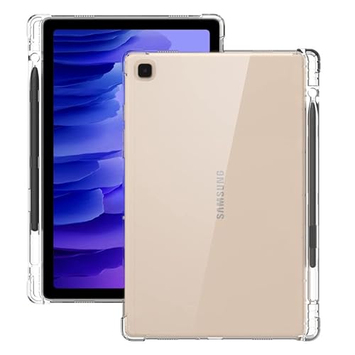 QYiiD Transparente Schutzhülle für Galaxy Tab S6 10,5 Zoll Modell SM-T860/T865/T867 2019 mit S-Stifthalter, [Stoßdämpfung] [kristallklare Abdeckung] Transparente flexible TPU-Gel-Silikon-Schutzhülle, von QYiiD