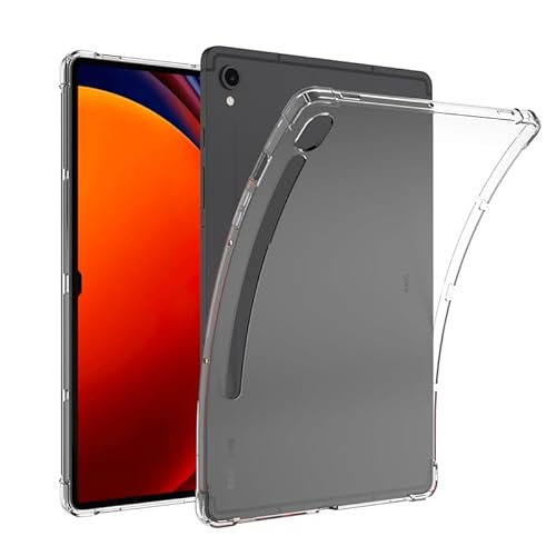 QYiiD Transparente Schutzhülle für Galaxy Tab S8 Ultra 14,6 Zoll 2022 (Modell SM-X900/X906), [Stoßdämpfung] [kristallklare Abdeckung] Transparente flexible TPU-Gel-Silikon-Schutzhülle, transparent von QYiiD