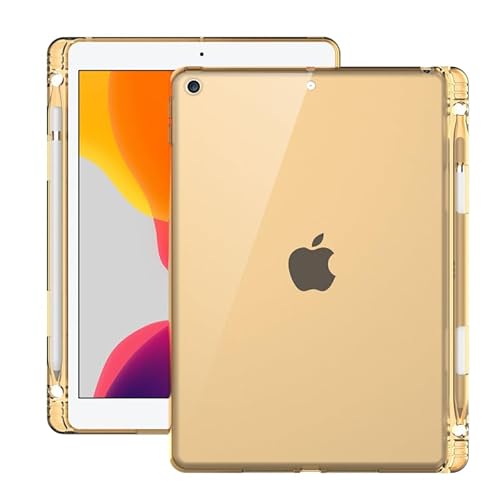 QYiiD Transparente Schutzhülle für iPad Pro 11 Zoll (4. 2022, 3. 2021, 2. 2020, 1. 2018) mit Stifthalter, [Stoßdämpfung] [Kristallklare Abdeckung] Transparente flexible TPU-Silikon-Rückabdeckung, von QYiiD