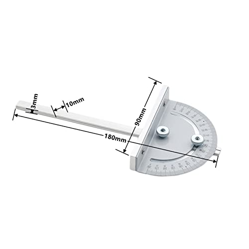 Holzbearbeitungs -Protraktor Aluminium-Fräsertisch-Einlegeplatte mit Gehrungslehre und Profilanschlag-Gleithalterungen for Holzbearbeitungsbänke Tischkreissäge Stabil und bequem(Miter Gauge) von QZCX