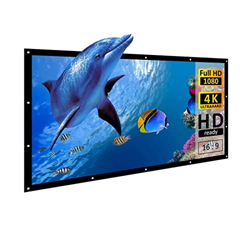 Projektionsleinwand Salange Outdoor Simple Portable Screen 16:9 Travel Front & Rückprojektionsleinwand Night Superdünne Projektionsleinwand aufzubewahren(84 inch) von QZCX