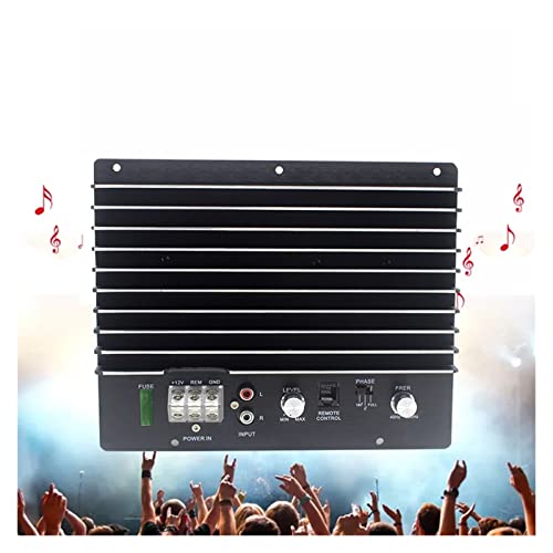 QZCX Auto-Audioverstärker ， 12V 1500W Mono Car Verstärker Leistungsstarker Bass Subwoofer Verstärker Board Player Automotive Verstärkermodul 3D Crystal Power Bietet eine klarere Klangqualität von QZCX