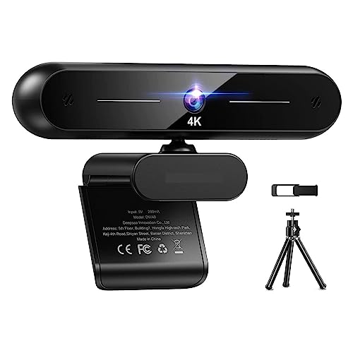 QZCX PC-Kamera 4K HD Webcam 8MP Autofokus USB Webkamera mit Mikrofon Webkamera for Laptop PC/Videoanruf/Streaming for Konferenzen Für Konferenzen, Live-Streaming, Aufzeichnung von QZCX