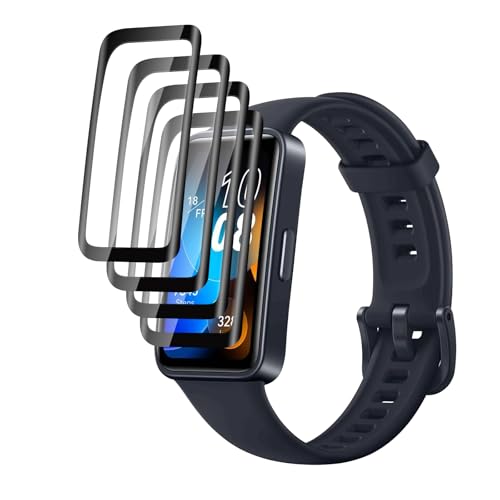 QZJinch 4 Stück,Smartwatch-SchutzPanzer für Huawei band 8/9,Hochleistungs-Verbundwerkstoffe，3D-Vollabdeckung,Anti-Öl, Anti-Fingerabdruck, Bläschenfrei，High Sensitivity von QZJinch