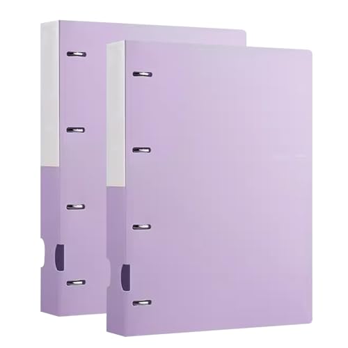 Display-Ordner, A4-Ringordner, 2 Stück, Sichtbücher, Ordner, 100 Blatt Kapazität, Taschen, Buchdokumentordner(Purple) von QZLNONTK