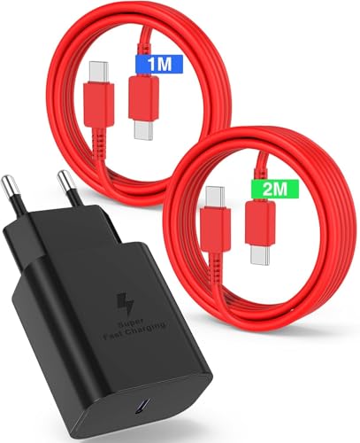 45 W Ladegerät USB C Schnellladung für Samsung Galaxy S25/S24 Ultra Rot 45 W Ladegerät USB C Schnellladung für Samsung Galaxy S25/S24 Ultra Rot von QZVOO