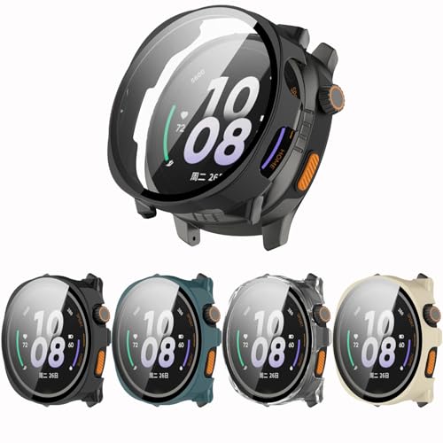 Qaerre [4er-Pack Displayschutzhüllen, kompatibel mit Keep Watch Pilot 1 Smartwatch, ultradünne, kratzfeste Abdeckung mit gehärtetem Glas für Damen und Herren von Qaerre