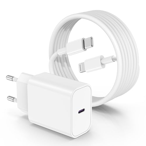 iPhone 14 Schnellladegerät, 20W USB C Ladegerät mit Ladekabel original 2M Lightning to USB C Kabel für Apple iPhone 14 Pro/14 Pro Max/14 Plus/13 Pro/12 Mini/11/XS/iPad Netzteil Stecker Apple Adapter von Qalirvis