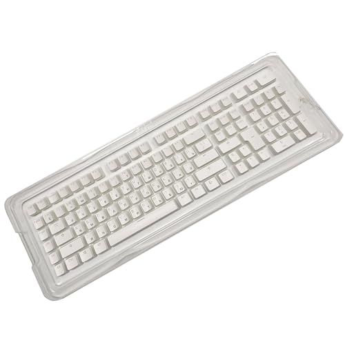 1 Set koreanische/russische Doubleshots PBT-Tastenkappen, 117 Tasten, Puddings, 2-lagige Tastenkappen, OEM-Profil für mechanische Tastatur, koreanische/russische PBT-Tastenkappen von Qaonsciug