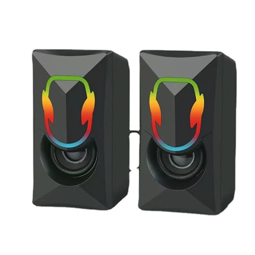 Desktop USB Lautsprecher Stereo Basslautsprecher Mit RGB Lichteffekt Und Zuverlässiger Klanganpassung von Qaonsciug