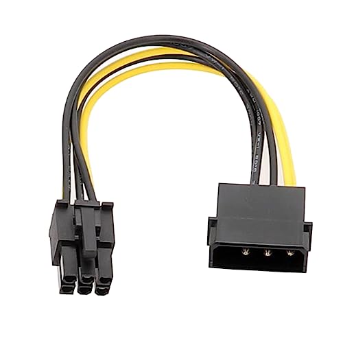 Qaonsciug 6Pin Zu 4Pin Stecker D Stecker Conve Grafikkarte Netzteil Kabel Für Video Karten Stecker Zu Konverter Zubehör von Qaonsciug