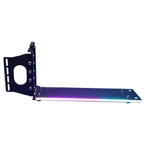 Qaonsciug PCI-E PC-Grafikkarten, vertikaler Standfuß, vertikale GPU-Halterung mit LED, 12 V, 4-polige Grafikkarte, vertikale Halterung von Qaonsciug