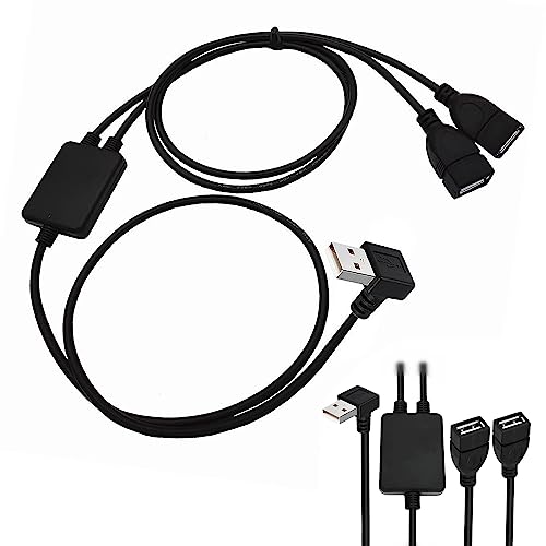 Qaonsciug Y Förmiges USB2.0-Kabel Gerader Stecker Mit Doppelten Lade Und Datenanschlüssen Für Tastatur Maus Fans Und USB Leuchten 100 Cm/40 Zoll von Qaonsciug