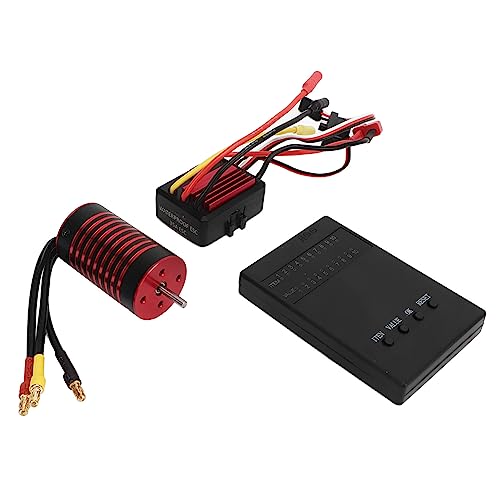 Körperteile und Staubdichte Kupferspule, Rc-Brushless-Esc-Set, 4-poliger Rotor, Stabiler Ausgang mit Programmkarte für Ferngesteuerte Fahrzeuge, Rc-Brushless-Esc-Wärme (3700KV) von Qcwwy