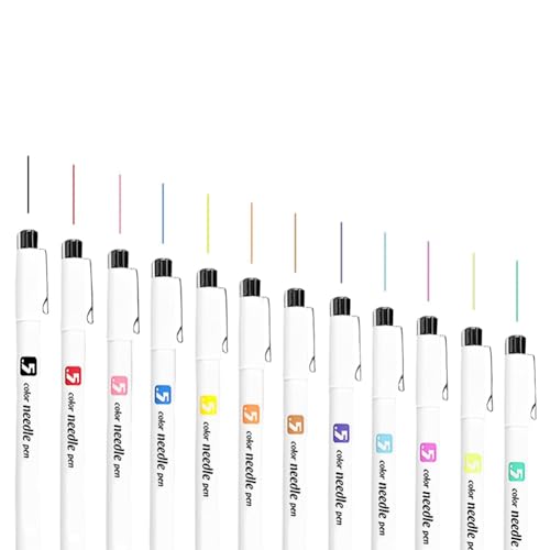 Qerwsdty 12 Farben 05 Mikrometer Stift Set Mini Fineliner Zeichenstifte-Set Mini-Pen Fineliner Tinten Set, Mikrometer Stifte für Künstler von Qerwsdty