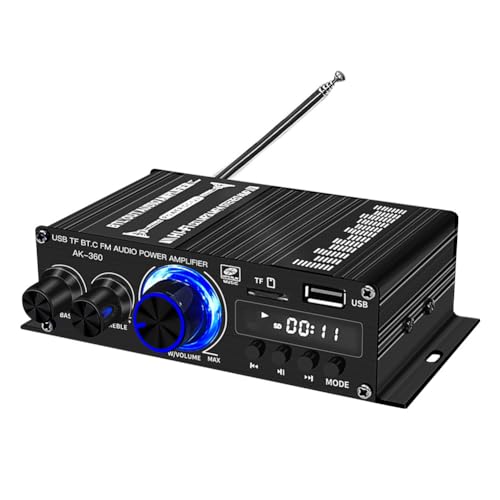 Qerwsdty Neuer AK360 Stereo-Verstärker für Auto und Zuhause, USB, Verlustfreie Wiedergabe, Radio-Verstärker 5.0, Bluetooth, HiFi-Sound-Verstärker von Qerwsdty