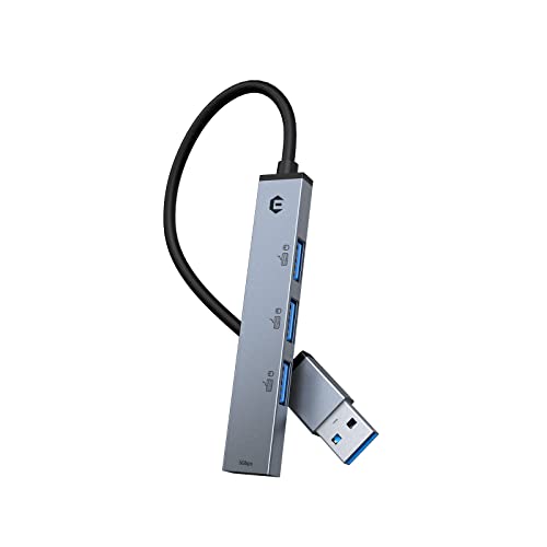 Qhou 4 Ports USB A Hub für MacBook Pro/Air, Ultra-Slim USB Multiport mit USB A 3.0, USB Port für iMac,Xbox,Ps4,Dell, HP, Surface, Tesla-Model 3 von Qhou