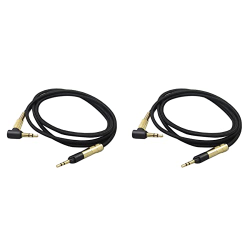 Qhpnunhq 2 x Audiokabel für HD518 HD558 HD598 HD595 HD559 HD569 HD579 HD599 HD599 Kopfhörer (ohne Mikrofon) von Qhpnunhq