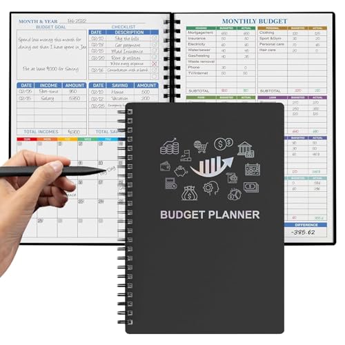 Budget Planner, Monthly Bills Notebook, Financial Planning Journal, Budgeting Journal, Expense Tracker Book, Home Budgeting Planner, Double Wire Binding Notebook, Personal Finance Planner von Qhvynpo