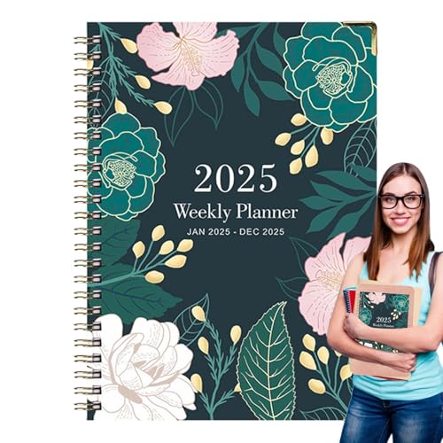 Qhvynpo 2025 Floral Monthly Weekly Planner, 2025 Appointment Book, Floral Pattern Calendar, Monthly Planner 2025, January 2025 to December 2025 Planner, 12-Month Planner von Qhvynpo