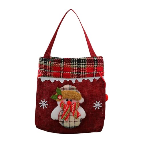 Qianly Geschenktasche für Feiertage, Kordelzugbeutel für Süßigkeiten, Schneemann von Qianly