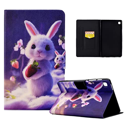Qiaogle Tablet Hülle für Huawei Matepad T10 9.7 Inch / T10s 10.1 Inch (2020) - [XXI10] Rabbit Muster Lederhülle Magnetisches Design Schutzhülle Klapphülle mit Ständer von Qiaogle