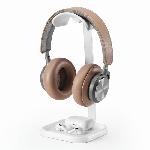 Kopfhörer Ständer, Gebogener Headset Halterung mit Ablagefach, Schwere Basis Gaming Kopfhörer Halter für AirPods Max, Beats, Bose, Sennheiser, Sony, und mehr von QinCoon