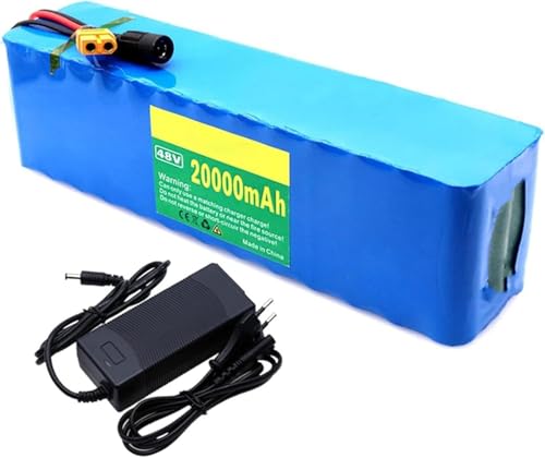 48 V 20 Ah 13S3P E-Bike Lithium-Ionen-Akku, Schutz ideal für 200-500 W Elektrofahrradmotor T plug von QmEna