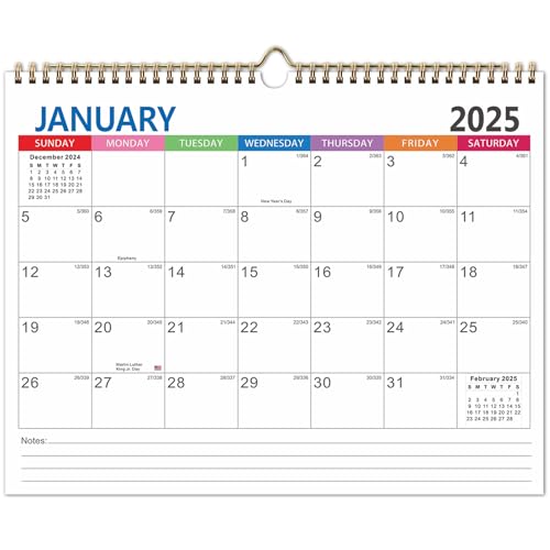 Family Planer 2025 Wandkalender - 15 x 12 Zoll Januar 2025 - Juni 2026 Montischer Kalender, dickes Papier mit Julian -Daten, Urlaubsreferenz von QmjdDymx