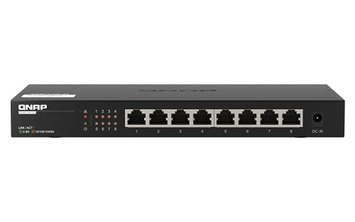 QNAP 8-Port 2,5 GbE Plug & Play Unverwalteter Netzwerk-Switch (QSW-1108-8T-US) von Qnap