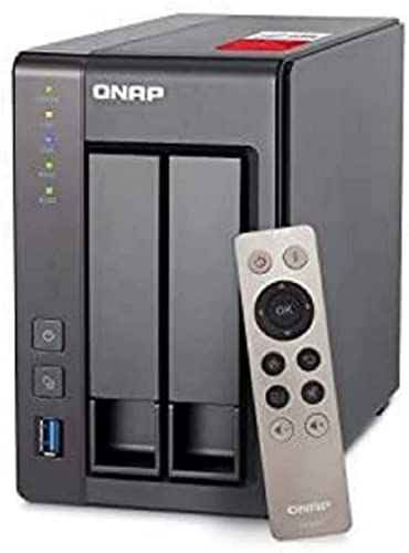 QNAP TS-251+-8G Intel-Quad-Core-NAS-System, HDMI-Support, Transkodierungs- und Virtualisierungsunterstützung, schwarz von Qnap