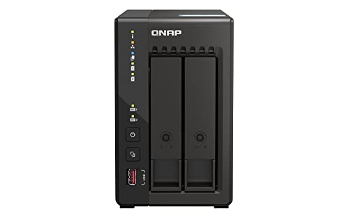 Qnap TS-253E 8G, 2 Bay NAS (Intel® Celeron® J6412 4-Core/4-Thread Prozessor, Turbo bis zu 2,6 GHz, Dual 2,5GbE) 12TB Bundle mit 2x6TB Seagate IronWolf NAS HDDs von Qnap