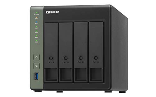 Qnap TS-431X3-4G 40TB 4 Bay Desktop NAS System | Installiert mit 4 x 10TB Western Digital Red Festplatten von Qnap