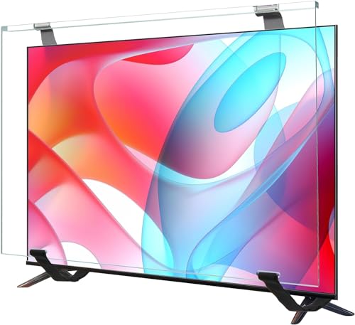 Qoosea 127,7 cm (50 Zoll) TV-Displayschutzfolie, HD-Klarsicht-Displayschutzfolie, Acrylschutz, TV-Display-Schutzfolien für Einzelpunkt-Unterstützung, Fernseher, Doppelpunkt-Unterstützung, Fernseher, von Qoosea