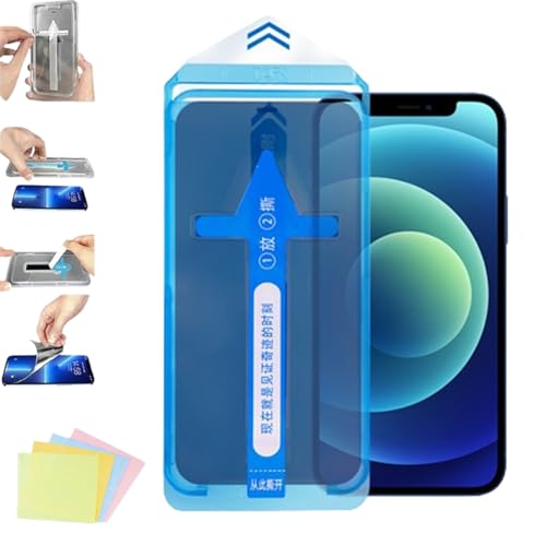 Invisible Artifact Displayschutzfolie – Staubfrei Und Ohne Blasen, Invisible Artifact Screen Protector - Dust Free Without Bubbles, One-Click Installation, Full Coverage (Datenschutz Film,13Pro) von Qosneoun