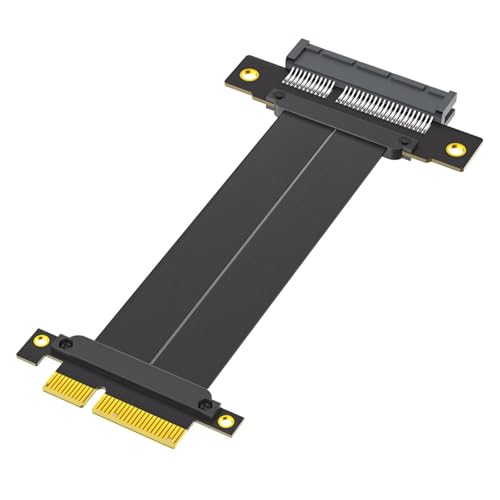 PCIE4.0 Verlängerungskabel, 180 Grad auf 180 Grad Grafikkarten-Extender, Desktop-Computer, Motherboard-Adapter von Qsvbeeqj