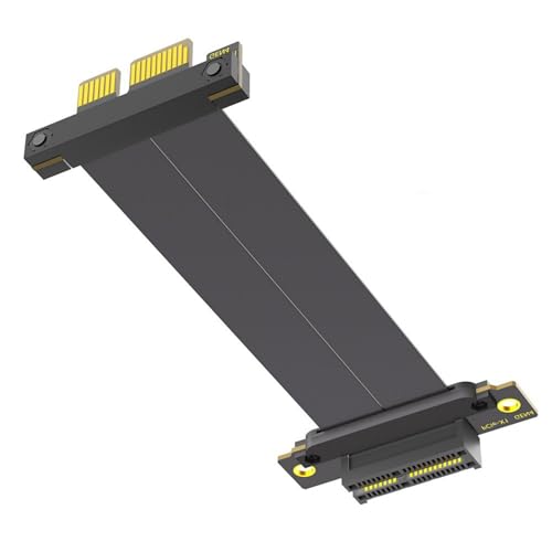 Qsvbeeqj 10 cm PCIE4.0 1X 90 Grad Abgewinkelte Verlängerungsleitung Verbessert Die PC Board Integration. PCIE4.0-Kabel von Qsvbeeqj