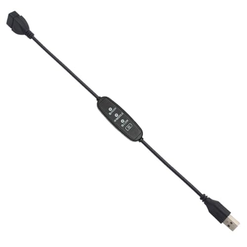 Qsvbeeqj 35 cm USB Kabel DREI Gang Steuerleitung Mit Dimmerschaltern Kabelverlängerung Umschaltbar Für USB Lampenventilator von Qsvbeeqj