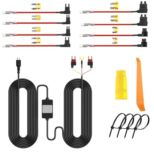 Qsvbeeqj Effizientes Hardwire-Set für Dashcams mit USB-Stromanschluss, verbessert die Parküberwachung, mit Netzkabel von Qsvbeeqj